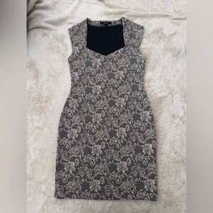 Forever 21 Black and Cream Lace Mini Dress